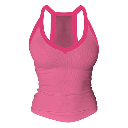 🔥Built-in bust support, sleeveless backless slim-fit basic tank top💖