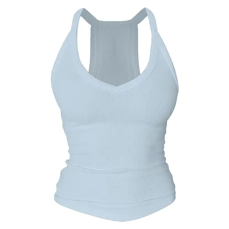🔥Built-in bust support, sleeveless backless slim-fit basic tank top💖