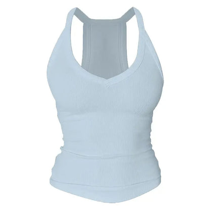 🔥Built-in bust support, sleeveless backless slim-fit basic tank top💖