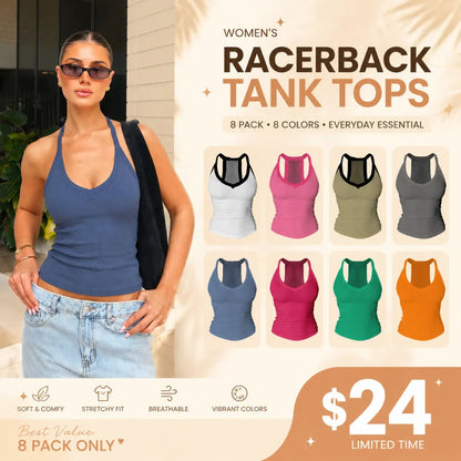 🔥Built-in bust support, sleeveless backless slim-fit basic tank top💖