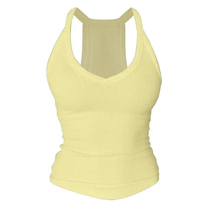 🔥Built-in bust support, sleeveless backless slim-fit basic tank top💖