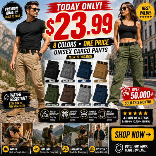 Unisex Tactical Cargo Pants | Durable, Stretchy & Multi-Pocket